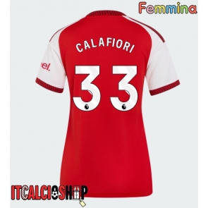 Arsenal Riccardo Calafiori #33 Prima Maglia Femmina 2026-27 Manica Corta